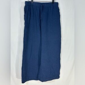 LAKE Hamptons Pajama Pants in English Navy Large Loungewear Resortwear Classic